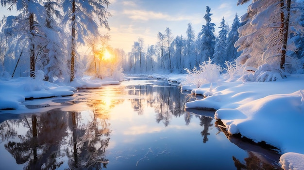 Un paysage hivernal étonnant