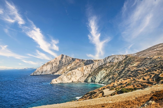 Paysage de l'île de Folegandros en Grèce