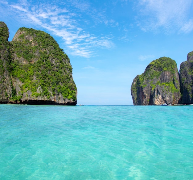 Paysage d'île tropicale