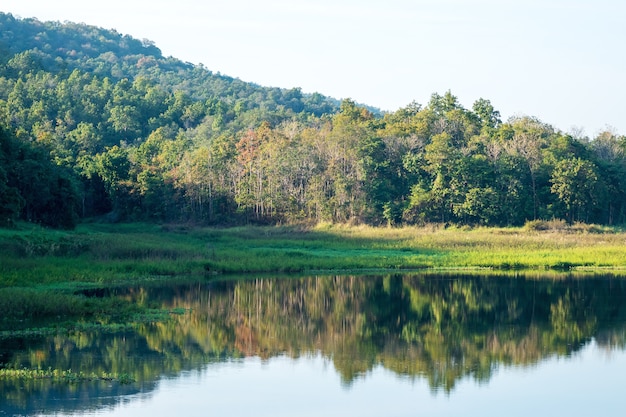 paysage de lac, montagne et nature