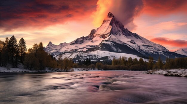 Photo un paysage magnifique, fascinant et unique