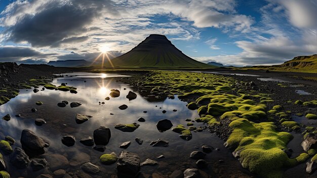 Photo un paysage magnifique, fascinant et unique