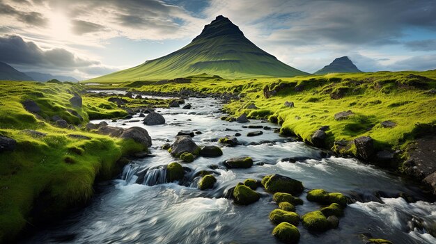 Photo un paysage magnifique, fascinant et unique