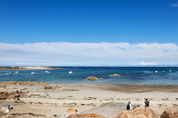 Paysage marin en Bretagne en été