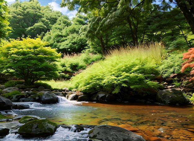 Paysage de méditation zen Environnement de nature calme et spirituel