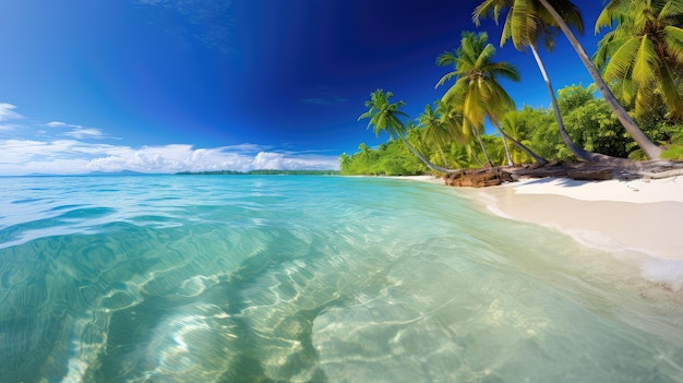 Paysage de mer bleue de voyage d'été