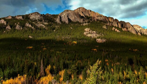 Paysage de montagne d'automne