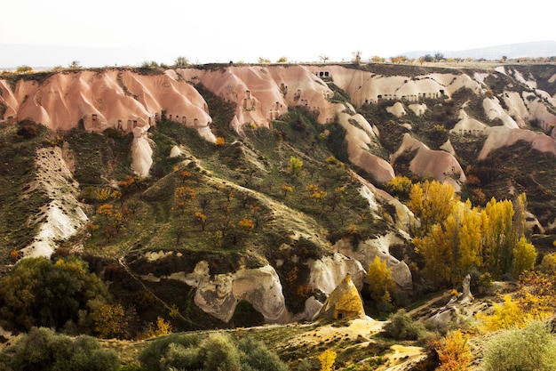 Photo paysage de montagne cappadoce turquie parc national de göreme