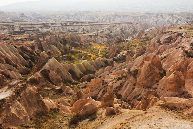 Photo paysage de montagne cappadoce turquie parc national de göreme