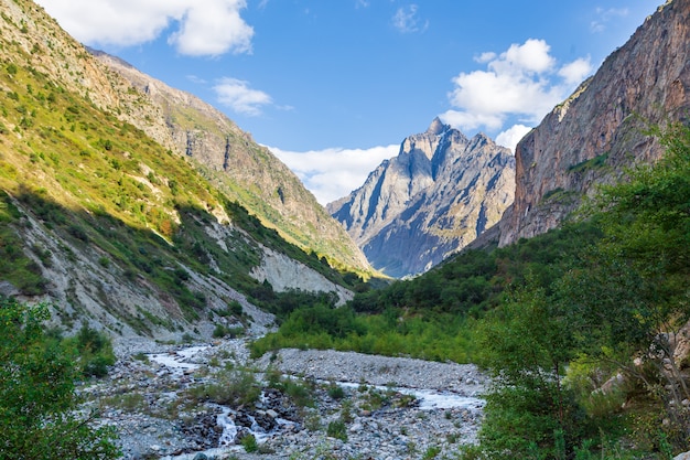 Paysage de montagne avec cascade