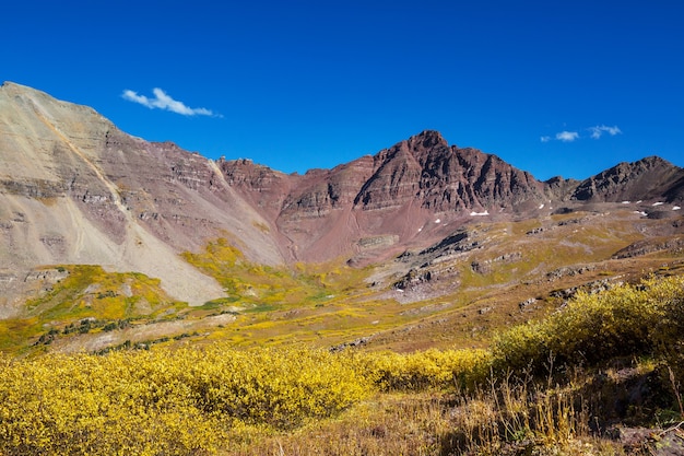 Paysage de montagne dans les montagnes Rocheuses du Colorado, Colorado, États-Unis.