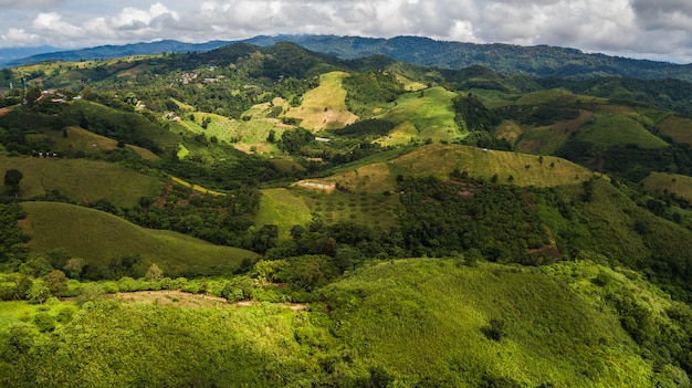 Paysage de montagne dans la province de Nan en Thaïlande