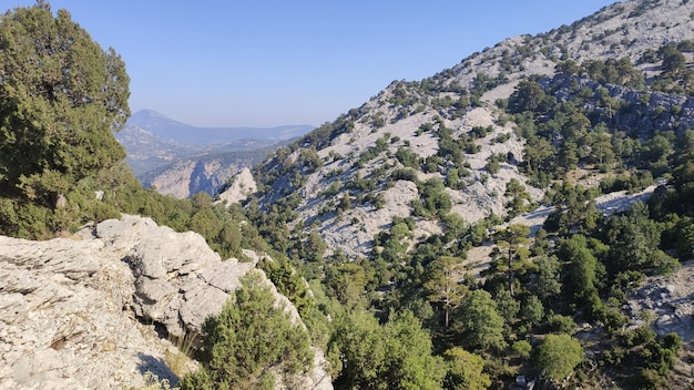 Paysage de montagne d'en haut Belle photo lumineuse