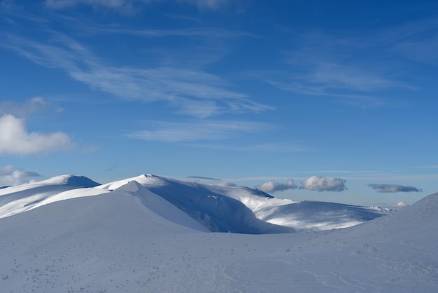 Paysage de montagne en hiver