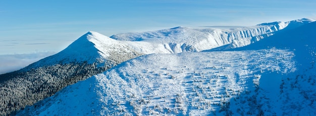 Paysage de montagne d&#39;hiver