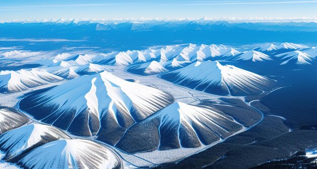 Paysage de montagne d&#39;hiver