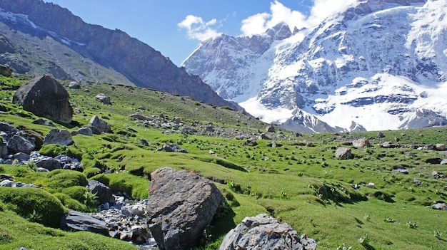 Paysage de montagne montagnes Fann PamirAlay Tadjikistan