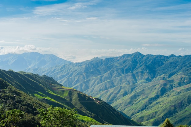 Paysage de montagne à Son La Vietnam