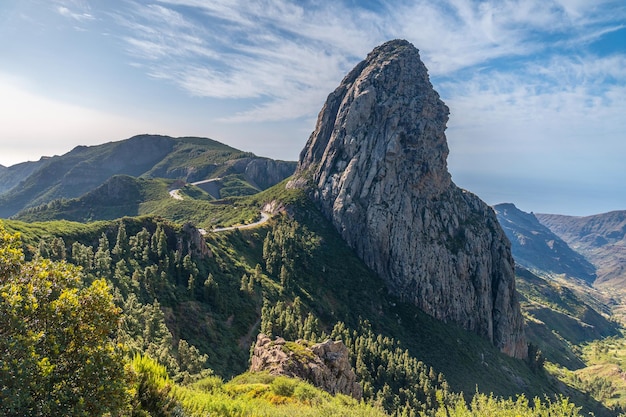 Paysage de montagnes du point de vue de los Roques à La Gomera Canaries Espagne