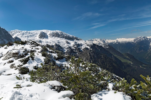 Paysage avec montagnes Maison de thé Eagle's Nest Hitler en Bavière