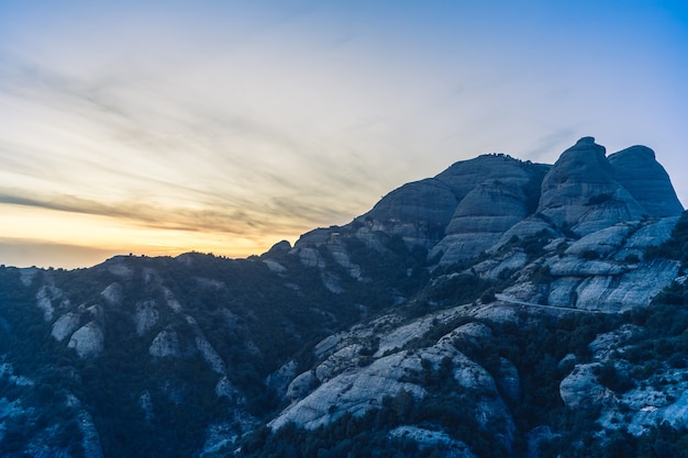 Paysage de montagnes de Monserrat en Catalogne, Espagne.