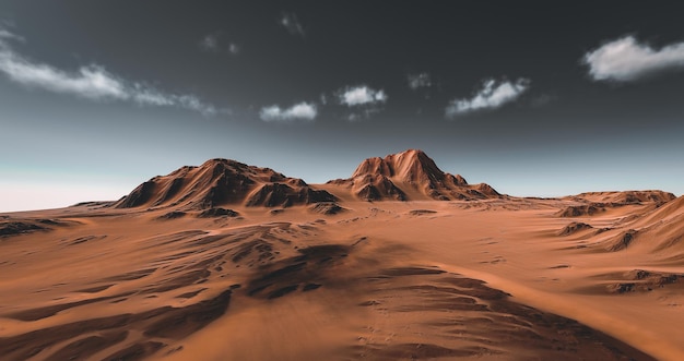 Le paysage mystique des montagnes de sable