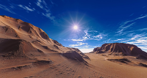 Photo le paysage mystique des montagnes de sable