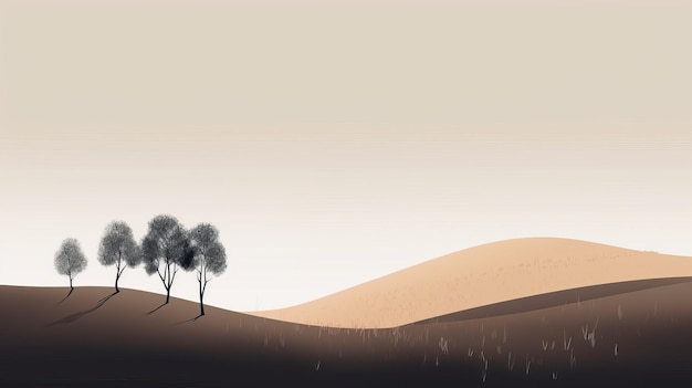 Paysage naturel minimaliste