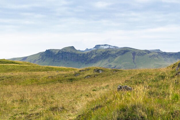 Paysage naturel sur la péninsule de Dyrholaey en Islande