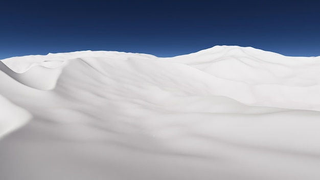 Paysage de neige 3D