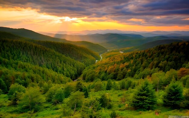 Un paysage paisible a été créé.