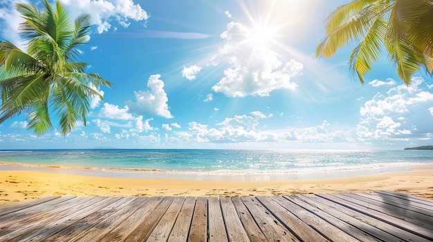 Photo paysage panoramique d'été nature de plage tropicale