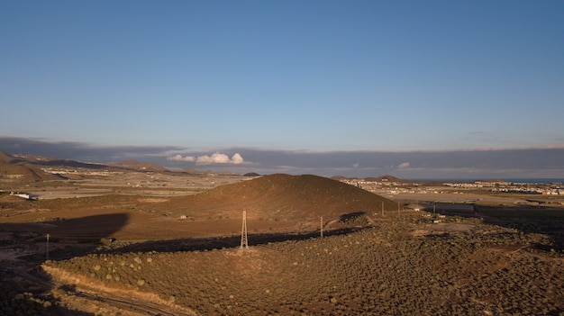 Paysage et paysage marin du drone, île de Ténérife