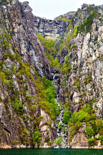 Le paysage pittoresque : rochers, arbres et mer