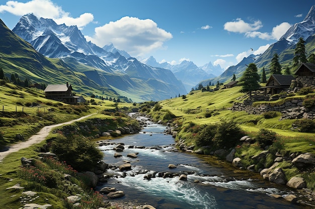 Le paysage pittoresque de la Suisse suisse