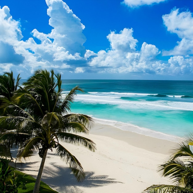 Le paysage de la plage est magnifique.