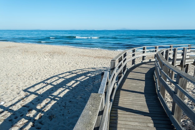 Paysage de la plage le matin