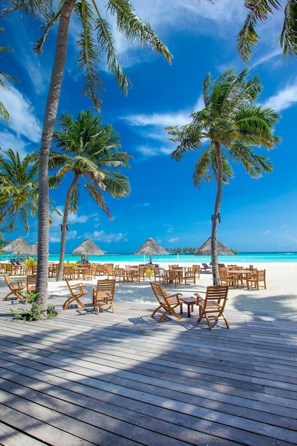 Paysage de plage et de mer tropicale