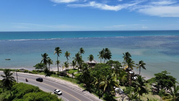 Le paysage de la plage à Porto Seguro Bahia, au nord-est du Brésil