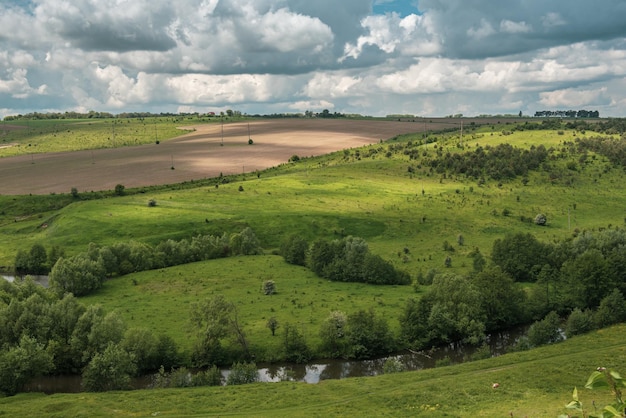 Paysage de printemps rural