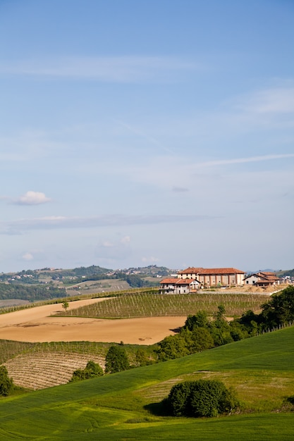 Paysage de la région du Monferrato dans la région du Piémont - Italie