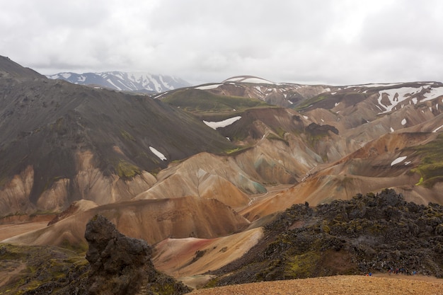 Paysage de la région de Landmannalaugar, réserve naturelle de Fjallabak