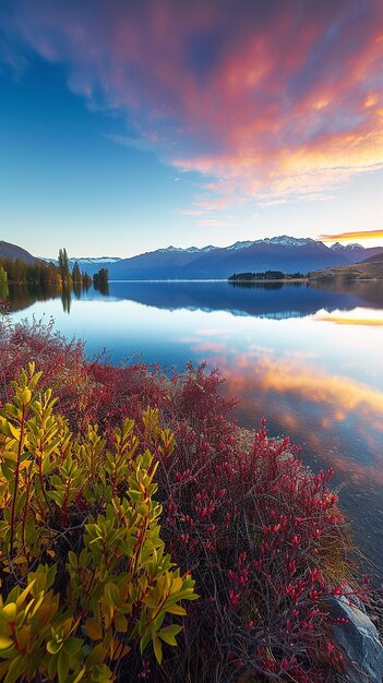 Un paysage remarquable d'automne coloré