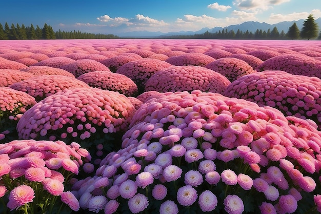 Le paysage de rêve du chrysanthème