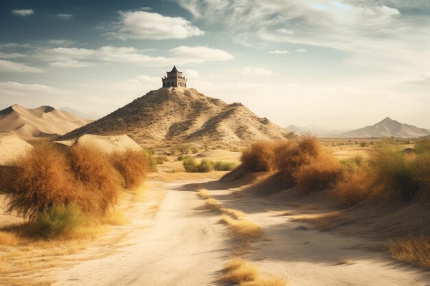 Paysage de la route de la soie Générer ai