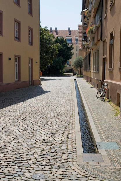 Photo le paysage de la rue de fribourg dans le breisgau