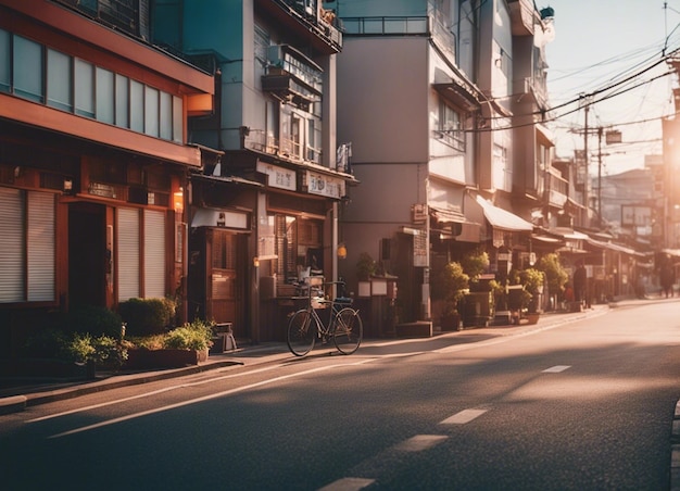 Un paysage de rue japonaise