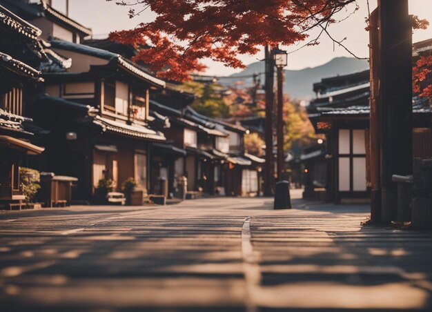 Photo un paysage de rue japonaise