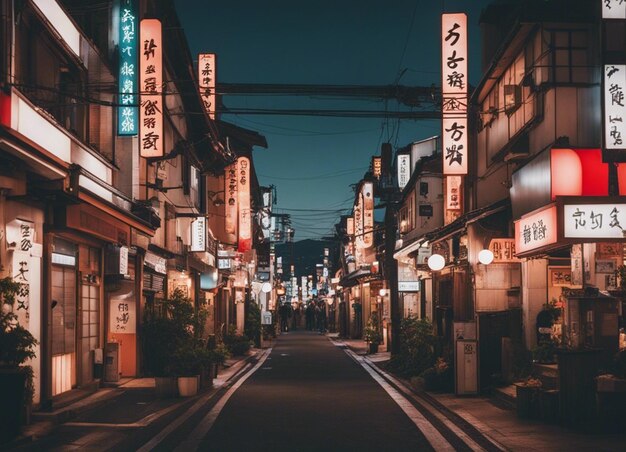 Un paysage de rue japonaise