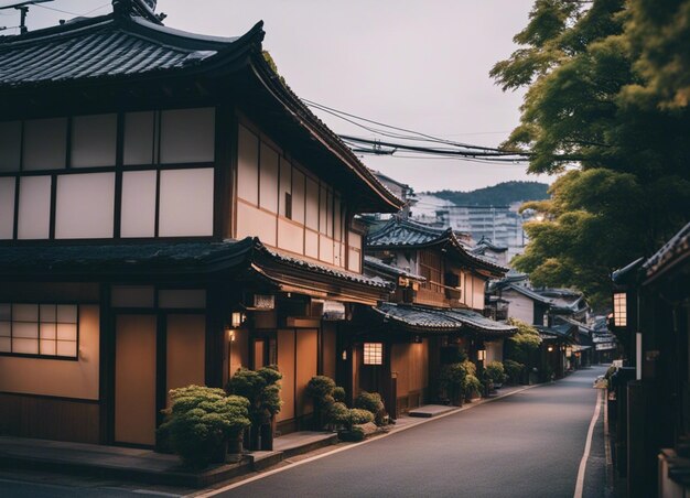 Un paysage de rue japonaise